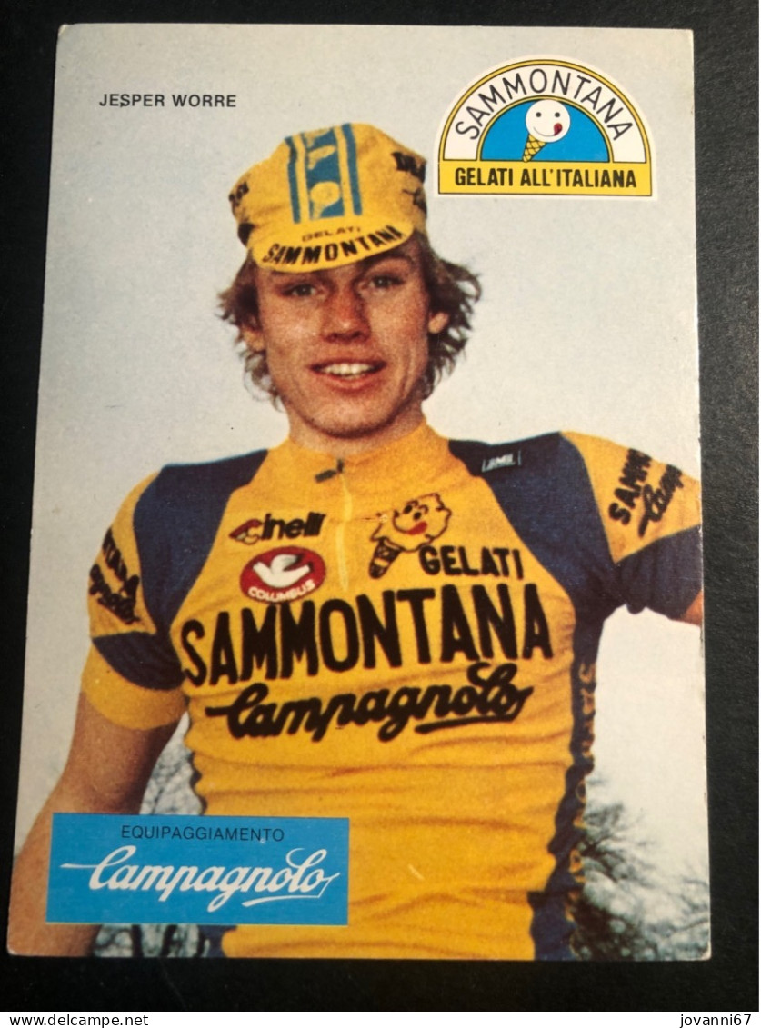 Jesper Worre - Sammontana - 1983 - Carte -  Cyclisme - Ciclismo -wielrennen - Cyclisme