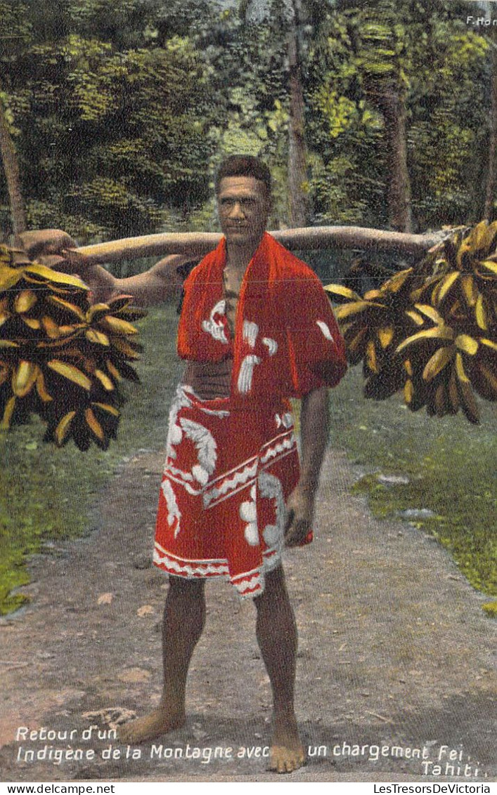 FRANCE - Polynésie Française - Tahiti - Retour D'un Indigène De La Montagne Avec Un.. - Carte Postale Ancienne - Polynésie Française