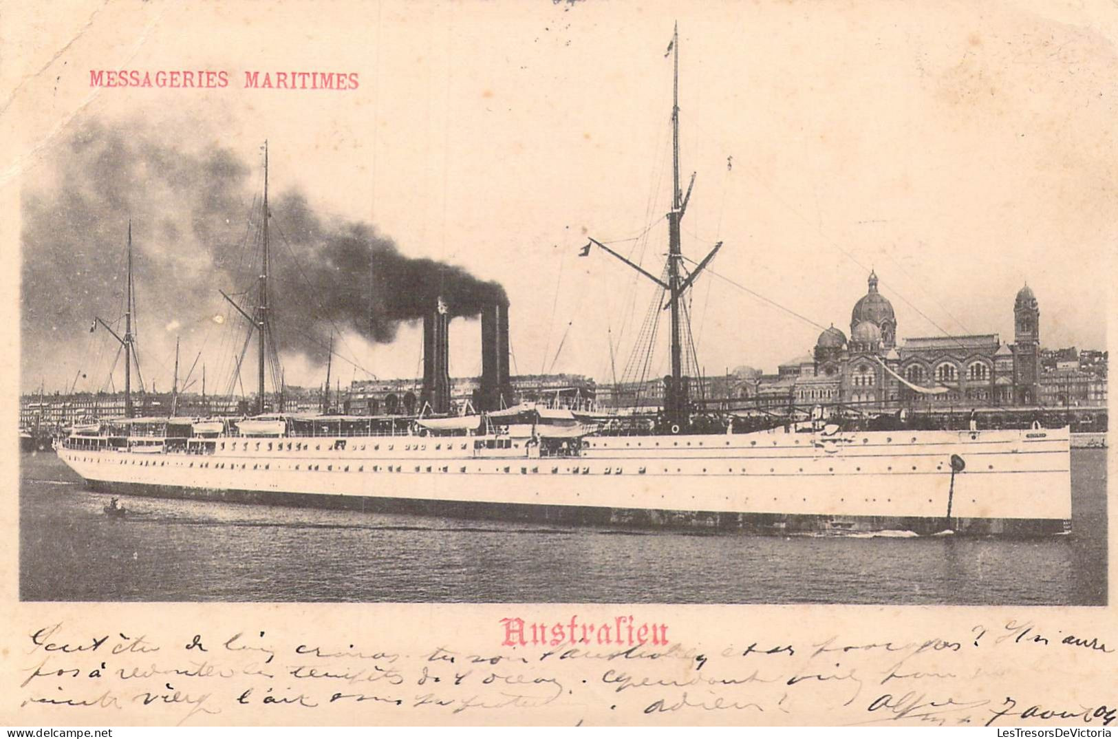 FRANCE - Polynésie Française - Messageries Maritimes - Australien - Carte Postale Ancienne - Polynésie Française