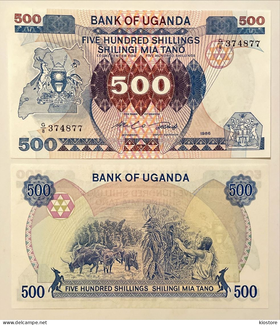 Uganda 500 Shillings 1986 P#25 UNC - Ouganda