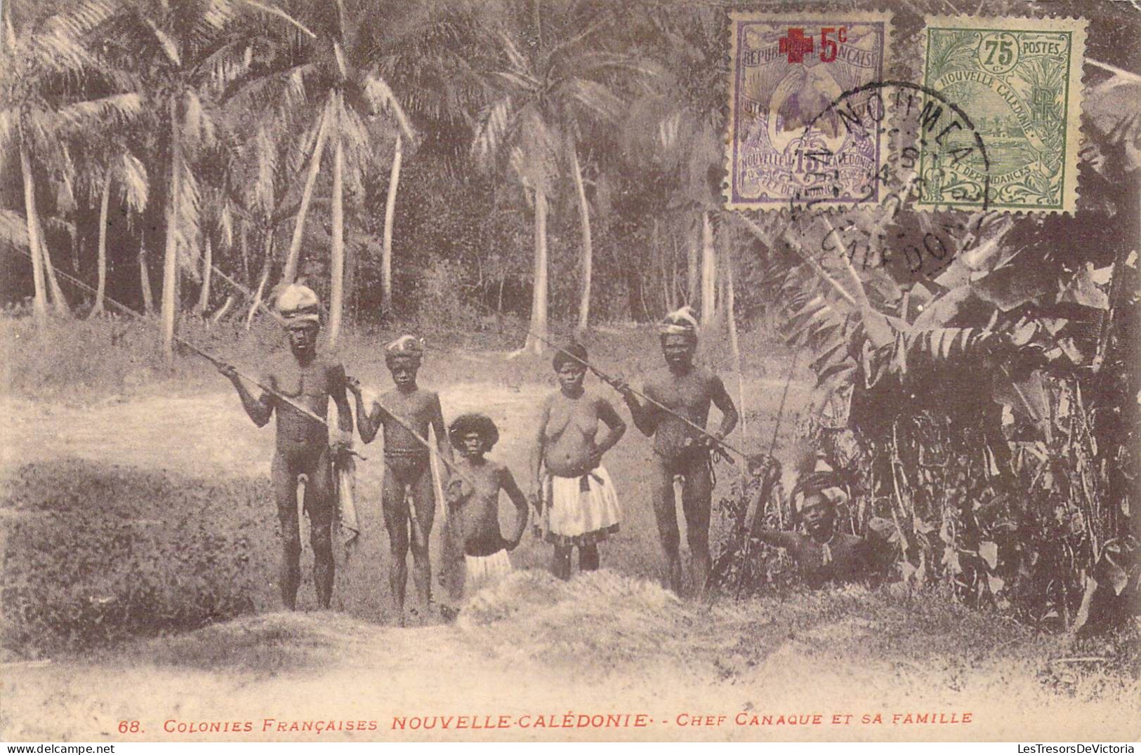 FRANCE - Nouvelle Calédonie - Chef Canaque Et Sa Famille - Carte Postale Ancienne - Nouvelle Calédonie