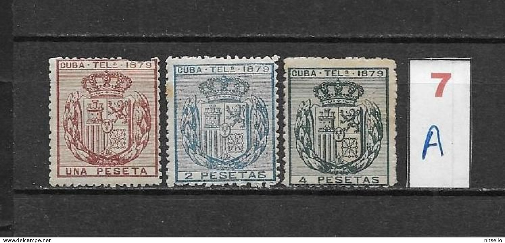 LOTE 2173B  /// (C060) CUBA TELEG.1879  EDIFIL Nº:46/49 NSG CATALOG/COTE: 36€  ¡¡¡  LIQUIDATION - JE LIQUIDE !!! - Cuba (1874-1898)