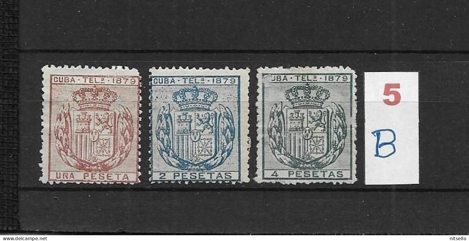 LOTE 2173B  /// (C060) CUBA TELEG.1879  EDIFIL Nº:46/49 NSG CATALOG/COTE: 36€  ¡¡¡  LIQUIDATION - JE LIQUIDE !!! - Cuba (1874-1898)