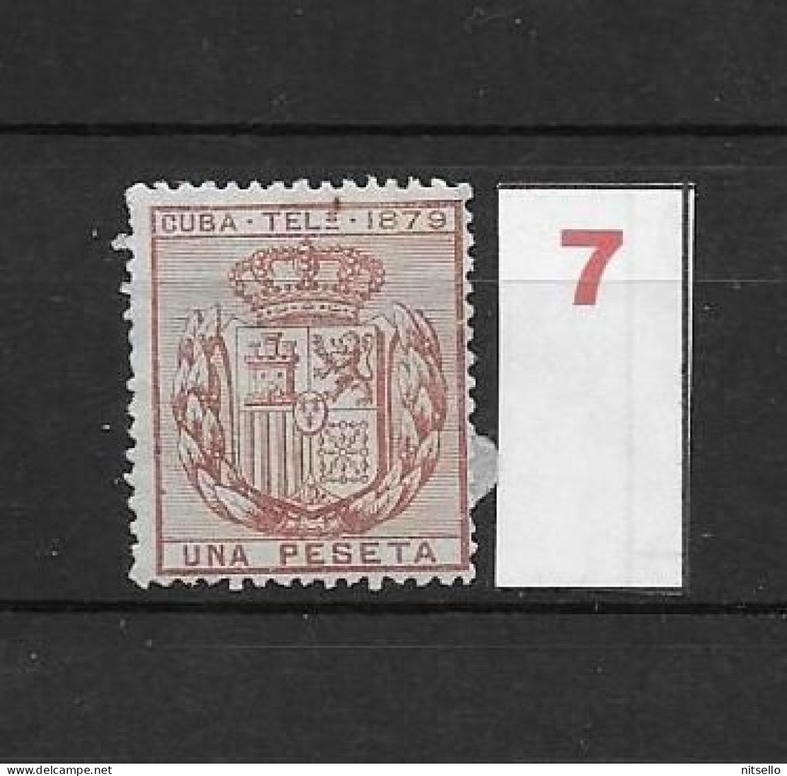 LOTE 2173B  /// (C020) CUBA TELEG.1879  EDIFIL Nº:46 NSG CATALOG/COTE:12€  ¡¡¡  LIQUIDATION - JE LIQUIDE !!! - Cuba (1874-1898)