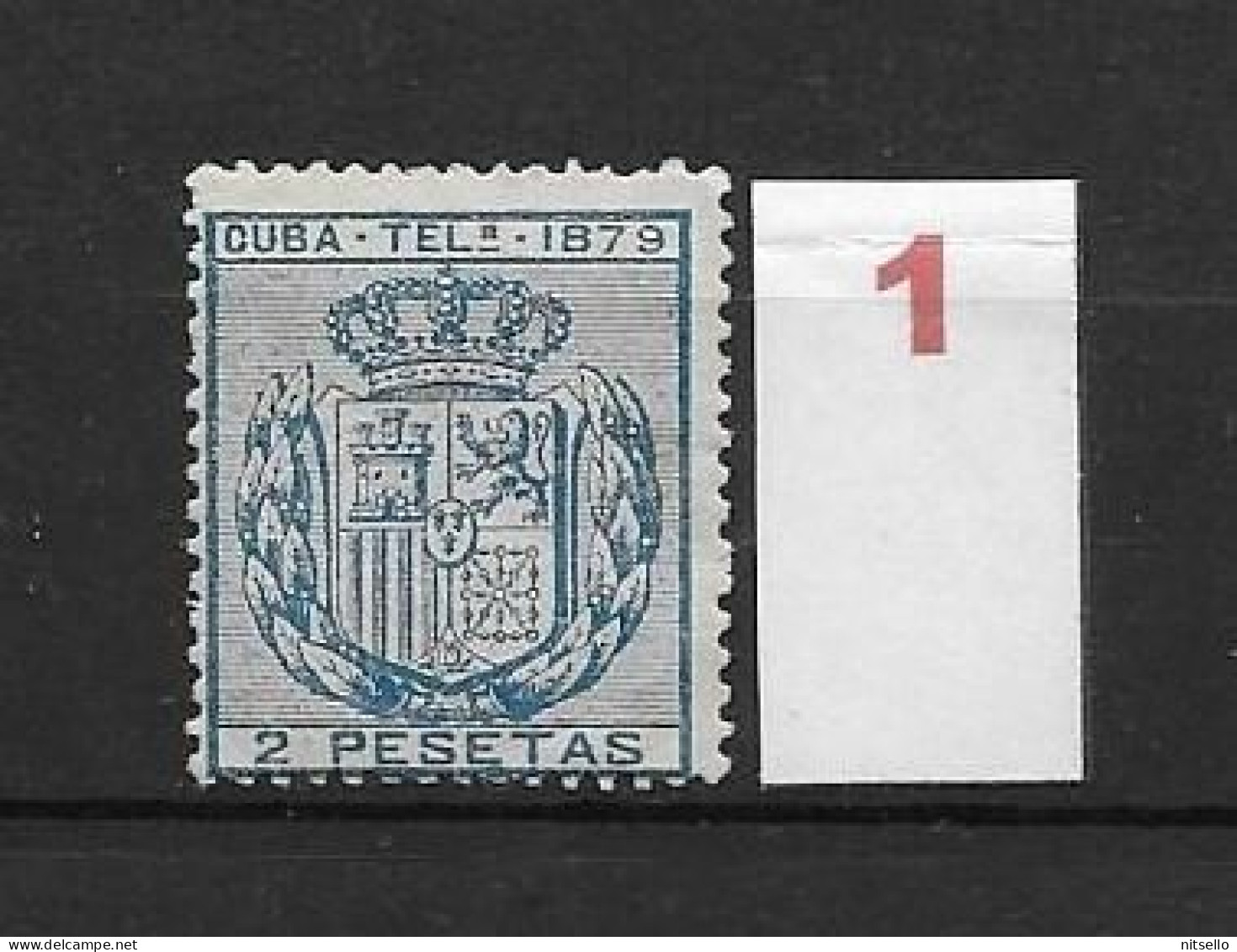 LOTE 2173B  /// (C020) CUBA TELEG.1879  EDIFIL Nº:47 NSG CATALOG/COTE:12€  ¡¡¡  LIQUIDATION - JE LIQUIDE !!! - Cuba (1874-1898)