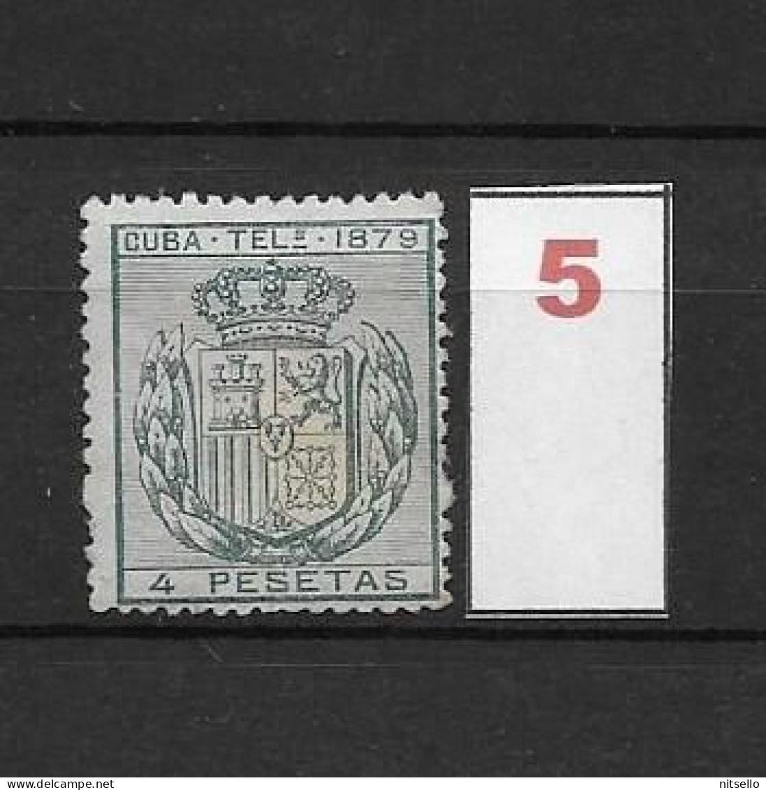 LOTE 2173B  /// (C020) CUBA TELEG.1879  EDIFIL Nº:48 NSG CATALOG/COTE:12€  ¡¡¡  LIQUIDATION - JE LIQUIDE !!! - Cuba (1874-1898)