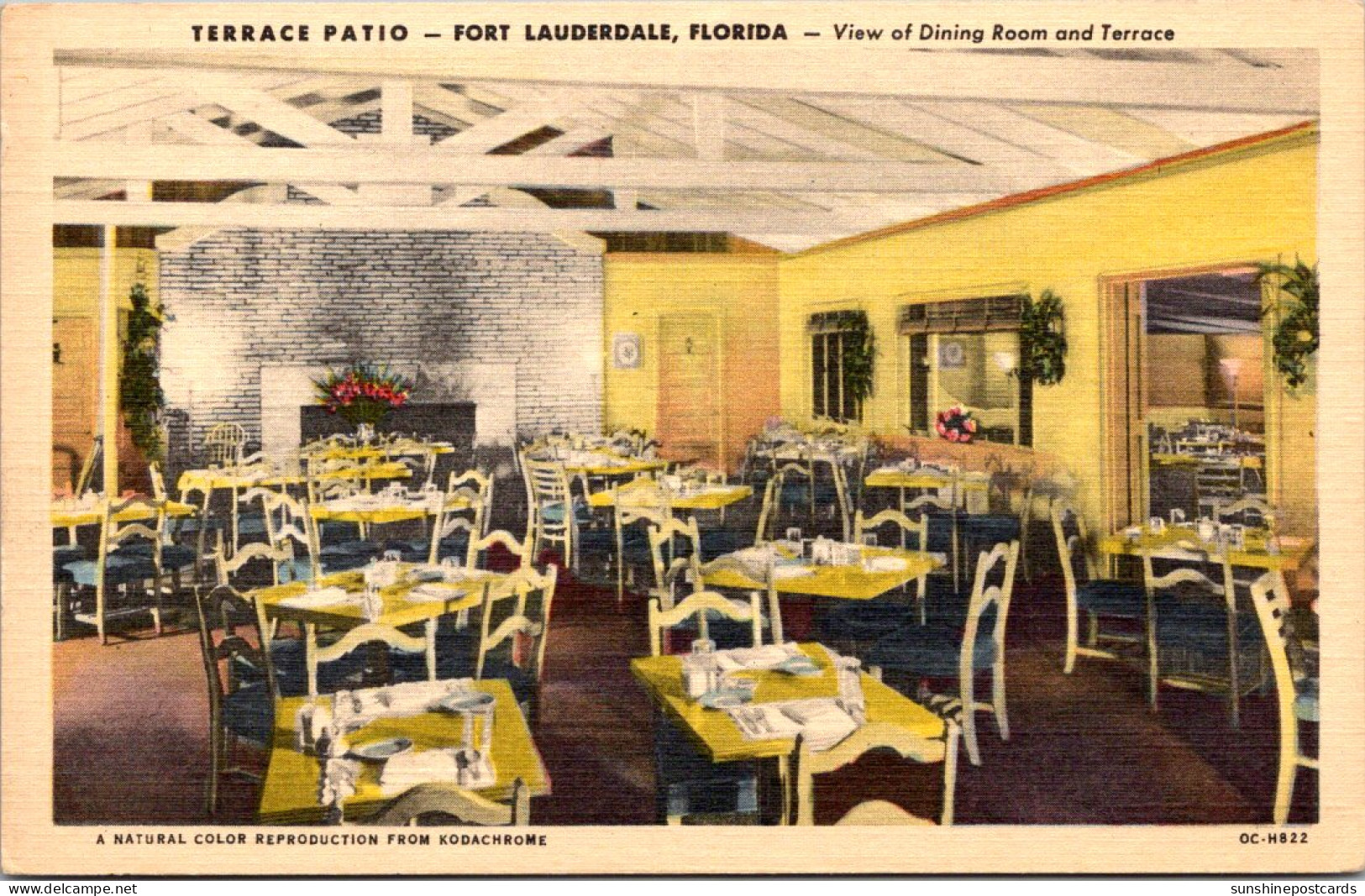 Florida Fort Lauderdale Terrace Patio Restaurant And Cocktail Lounge Curteich - Fort Lauderdale