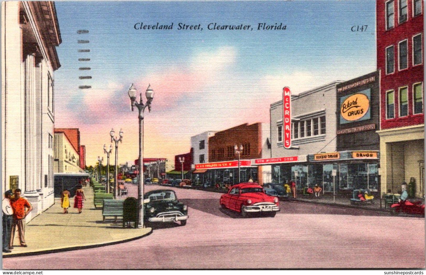 Florida Clearwater Cleveland Street 1961 - Clearwater