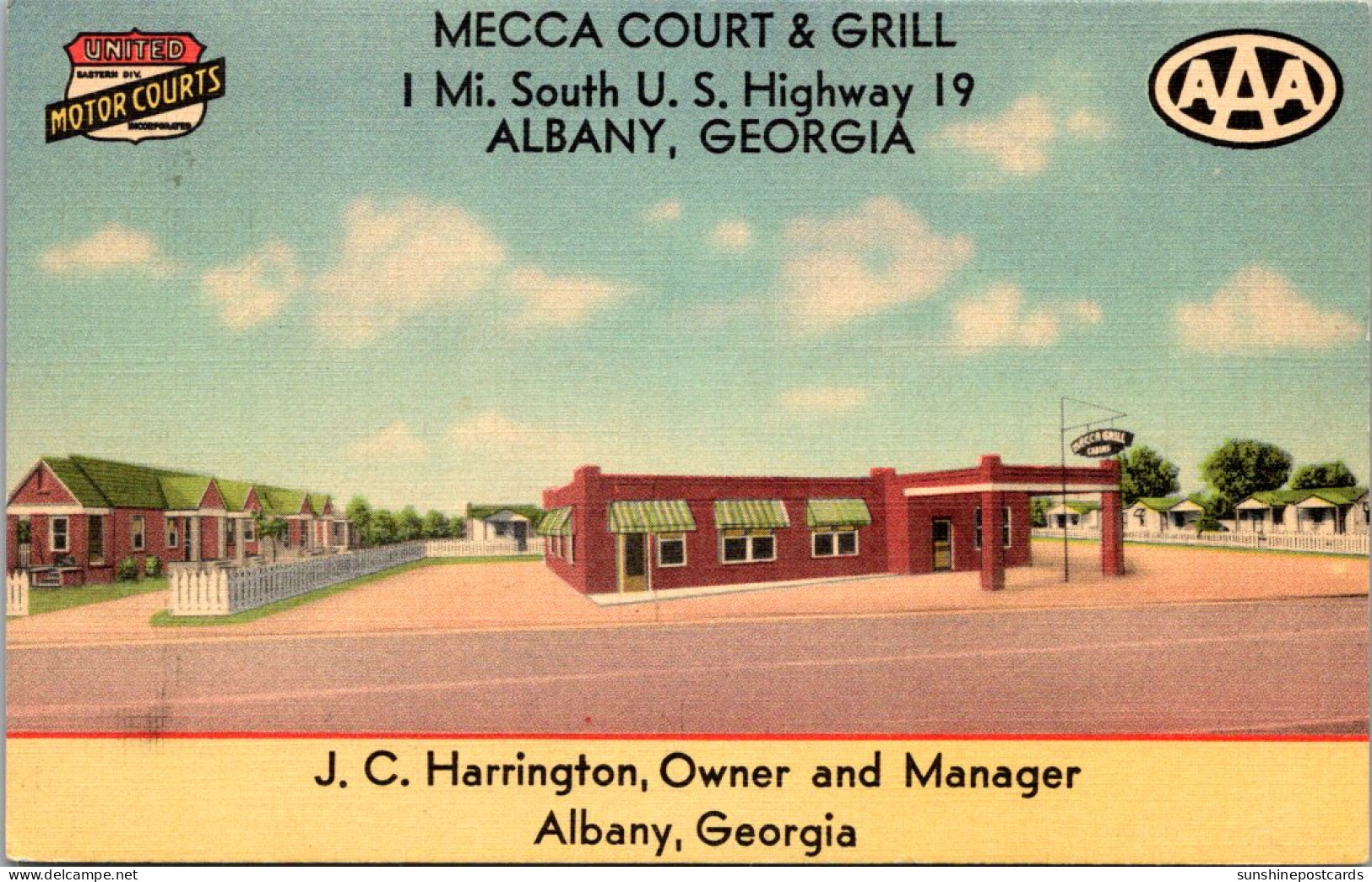 Georgia Albany Mecca Court & Grill 1942 - Albany