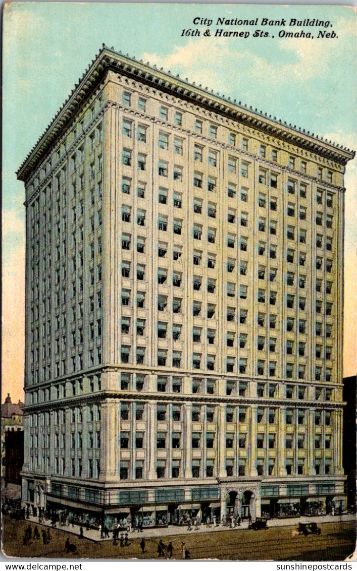 Nebraske Omaha City National Bank Building 1911 Curteich - Omaha