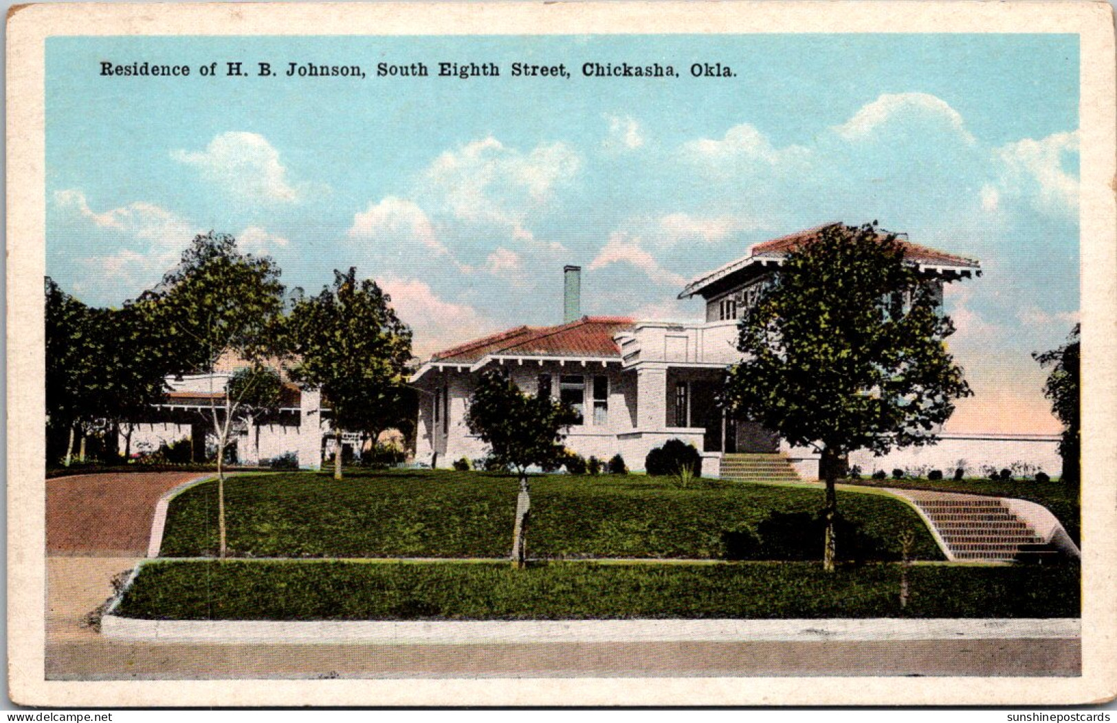 Oklahoma Chickasha Residence Of H B Johnson On South Eight Street  - Andere & Zonder Classificatie