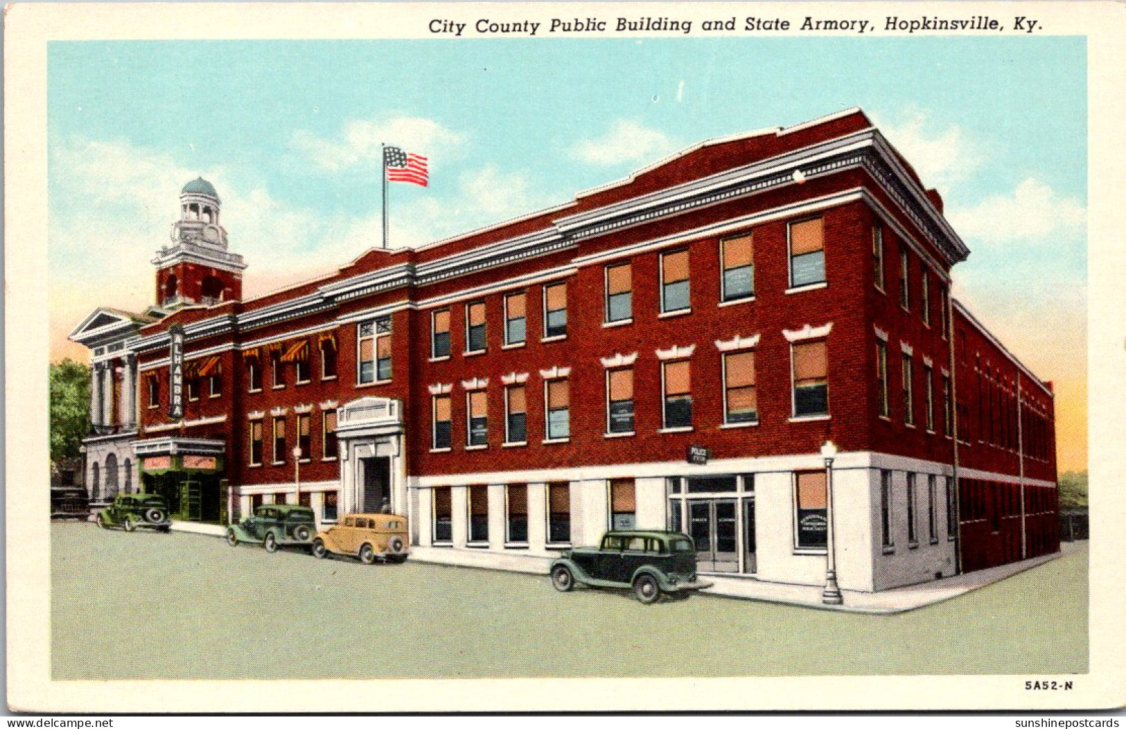Kentucky Hopkinsville City County Public Building And State Armory Curteich - Hopkinsville