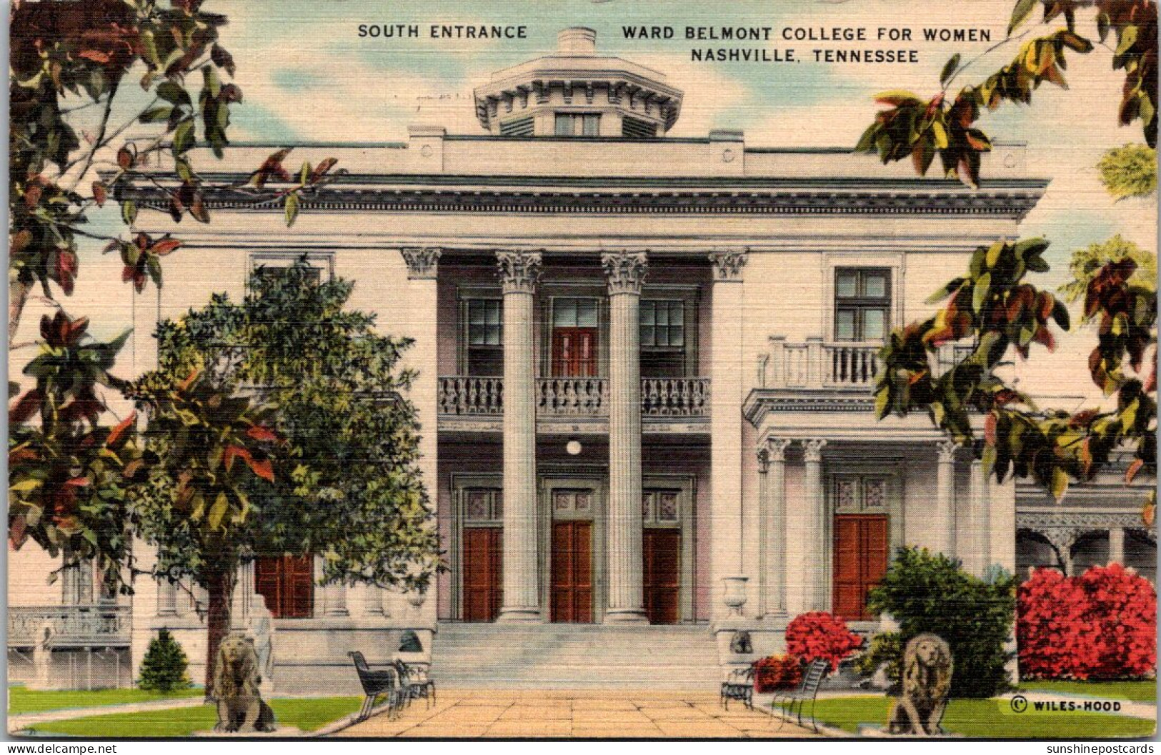 Tennessee Nashville Ward Belmont College For Women South Entrance 1950 - Nashville