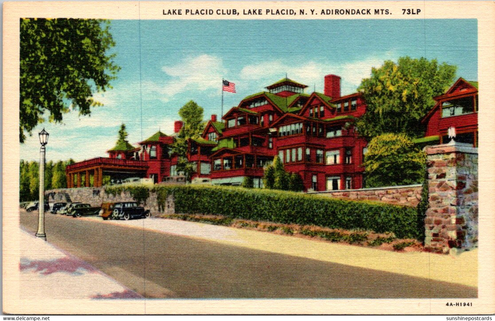 New York Adirondacks Lake Placid The Lake Placid Club Curteich - Adirondack