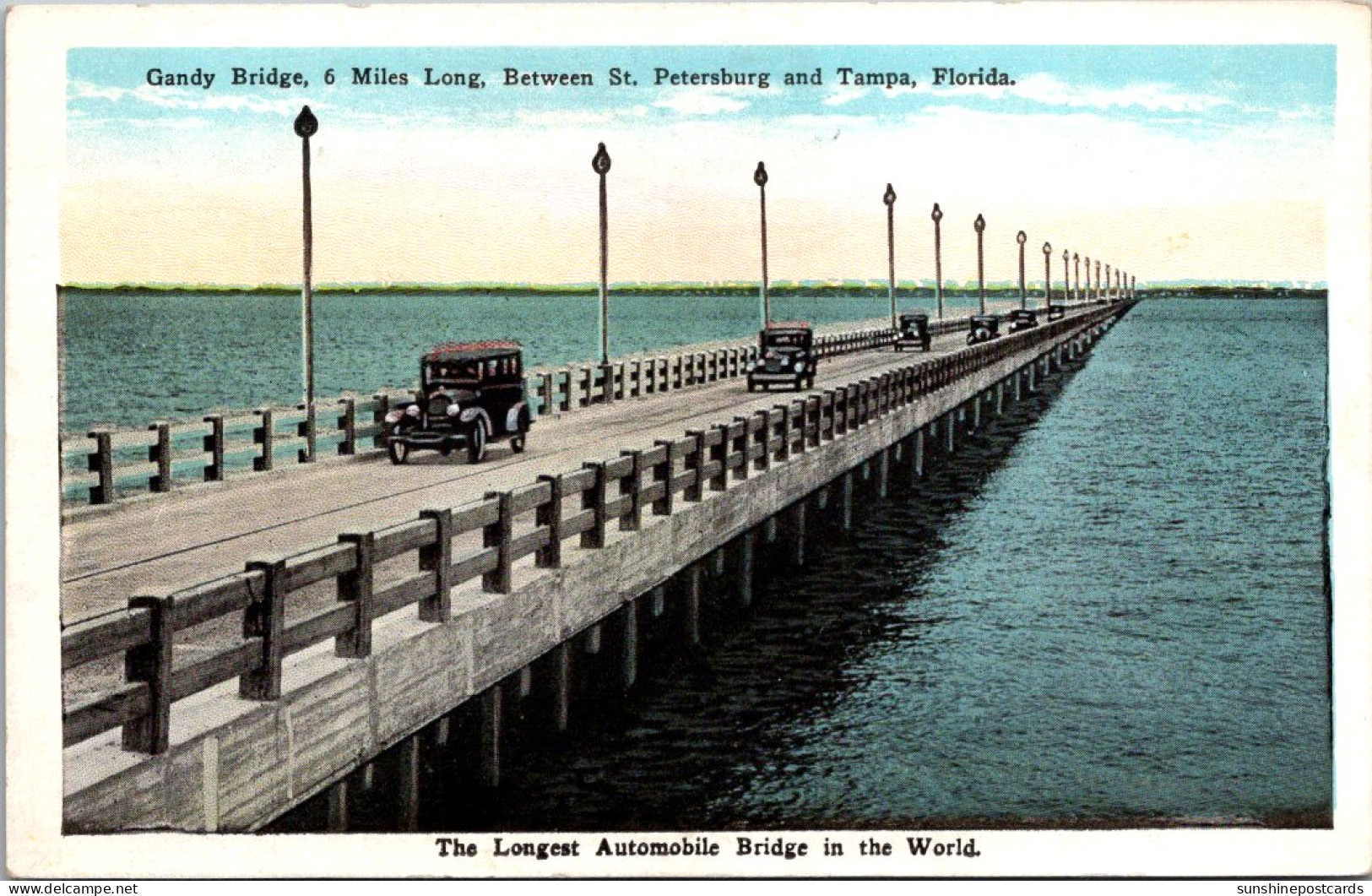 Florida Tampa/St Petersburg Gandy Bridge Longest Automobile Bradge In The World - Tampa