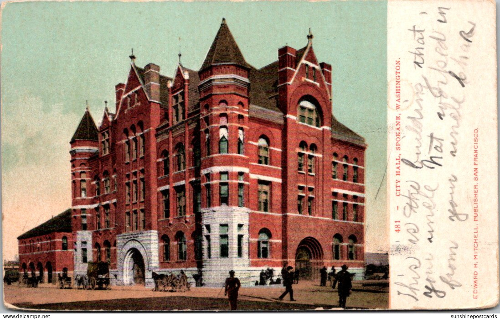 Washington Spokane City Hall 1907 - Spokane