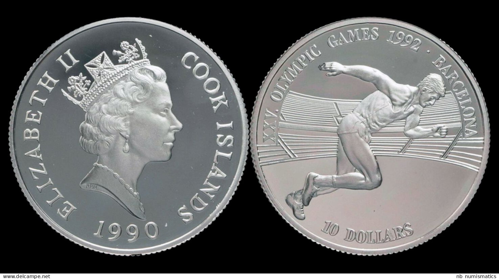 Cook Islands 10 Dollar 1990- Olympic Summergames In Barcelona 1992 - Cook Islands