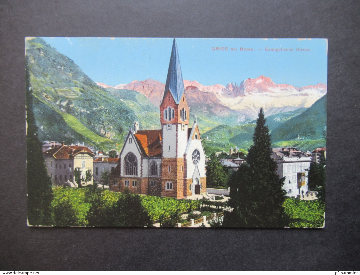 Österreich / Italien 1912 Alte AK Gries Bei Bozen Evangelische Kirche Stempel Bozen 2 Nach München Gesendet - Bolzano (Bozen)