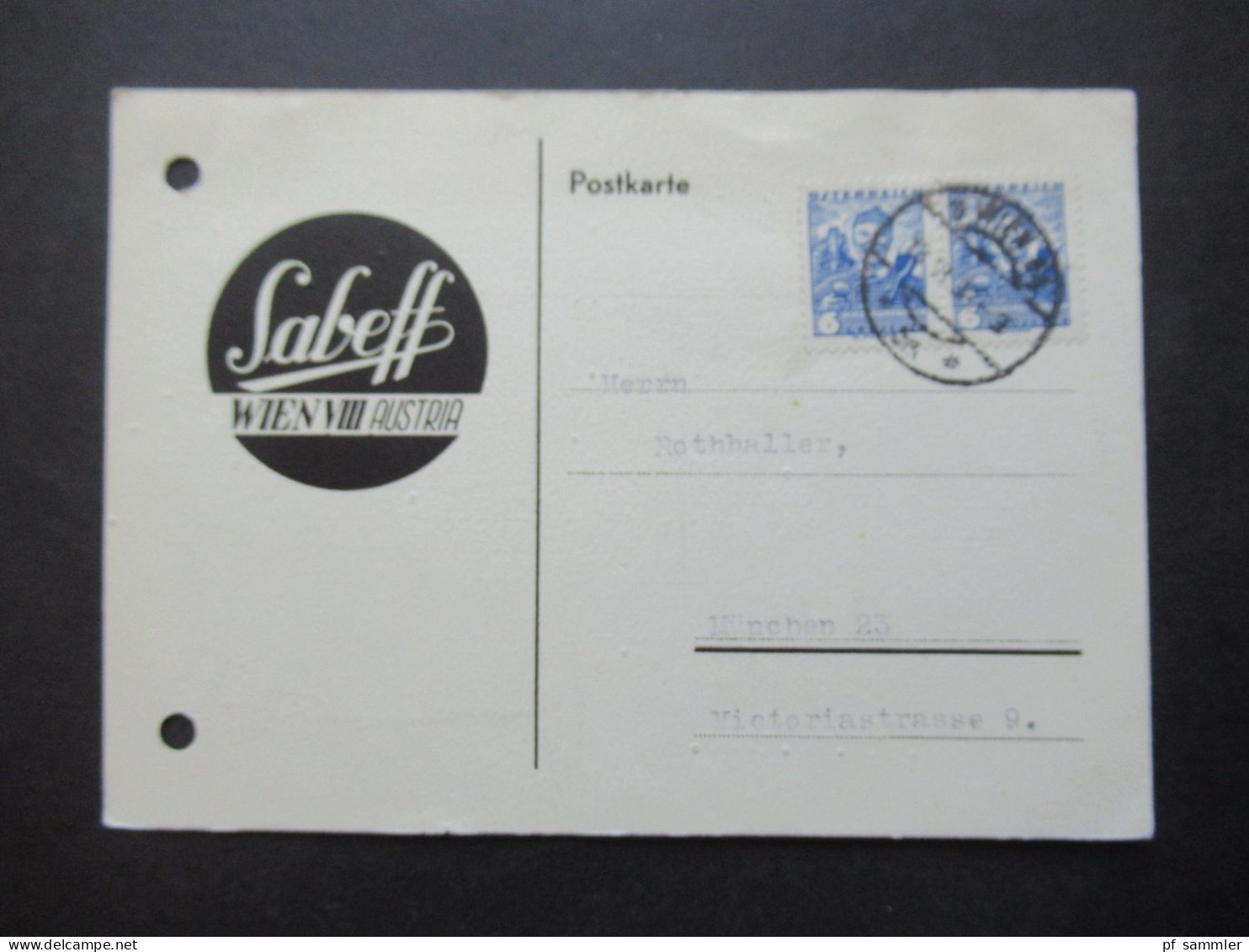 Österreich 1936 Volkstrachten MeF Auf Postkarte Sabeff Wien VIII Austria Nach München Gesendet - Covers & Documents