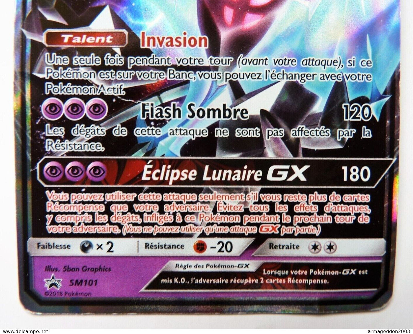 CARTE POKEMON NECROZMA SM101 PROMO GX RARE HOLO 2018 FRANCAISE - Promos