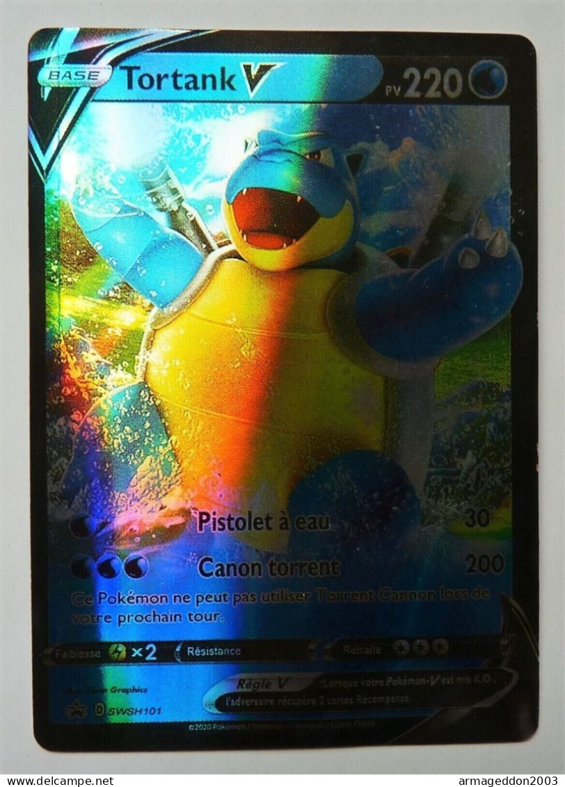 CARTE POKEMON Tortank V Promo SWSH 101 RARE HOLO 2020 Française - Promos