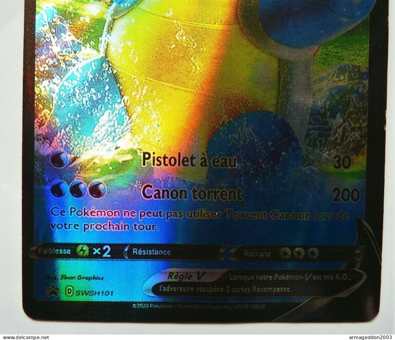 CARTE POKEMON Tortank V Promo SWSH 101 RARE HOLO 2020 Française - Promos