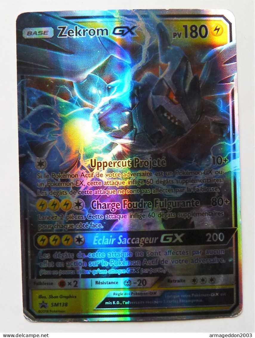 CARTE POKEMON Zekrom GX Promo SM138 RARE HOLO 2018 Française - Promos