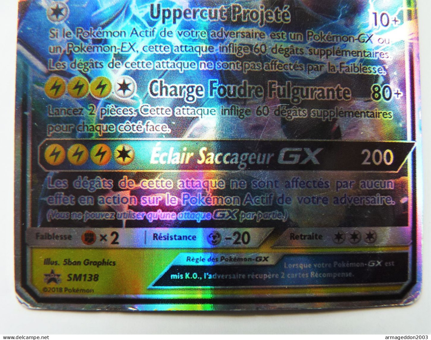 CARTE POKEMON Zekrom GX Promo SM138 RARE HOLO 2018 Française - Promos