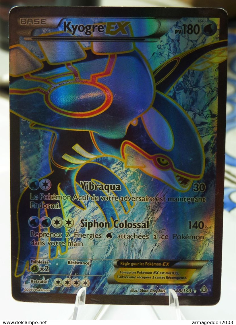 CARTE POKEMON Kyogre EX Full Art - XY - 148/160 RARE HOLO 2015 Française - XY