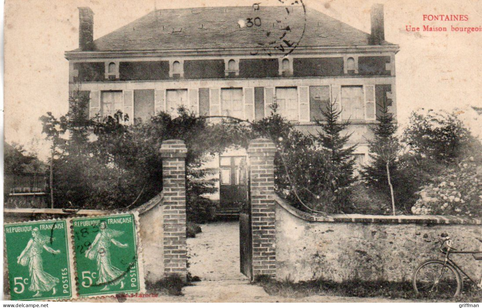 FONTAINES SALEES UNE MAISON BOURGEOISE 1919 TBE - Fontaines Salees