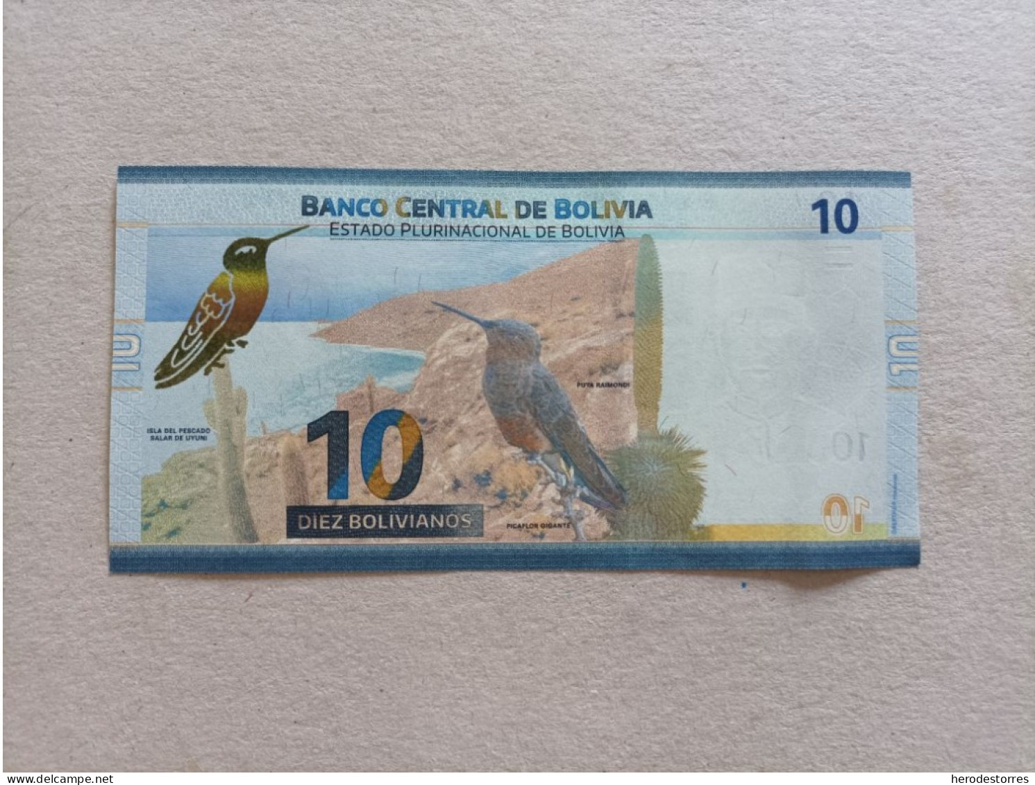 Billete De Bolivia De 10 Bolivianos, Año 2018, AUNC - Bolivia