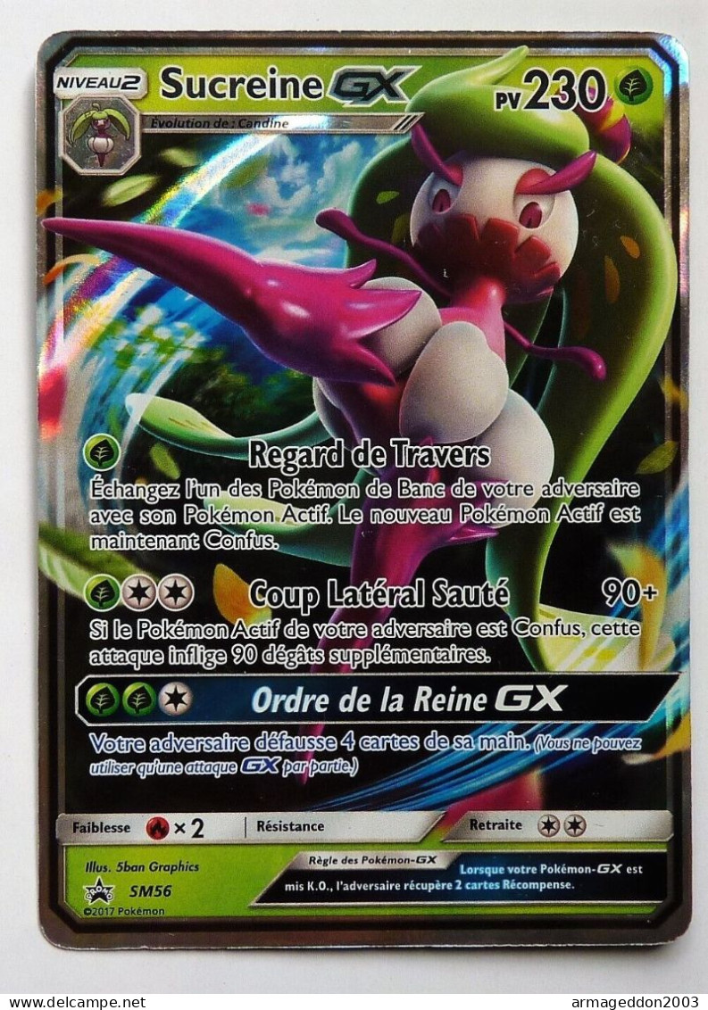 CARTE POKEMON Sucreine-GX Promo SM 56 HOLO FRANCE 2017 - Promos