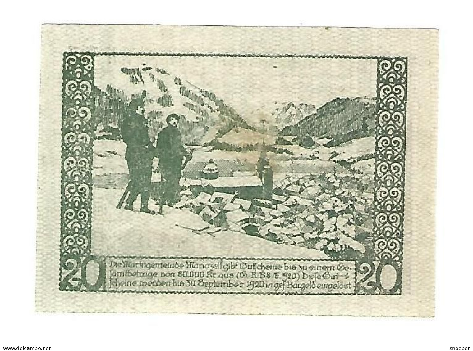 **notgeld   Austria  Mariazell 20 Heller  590/2d2  Cat Val 6,00 Euro - Autriche