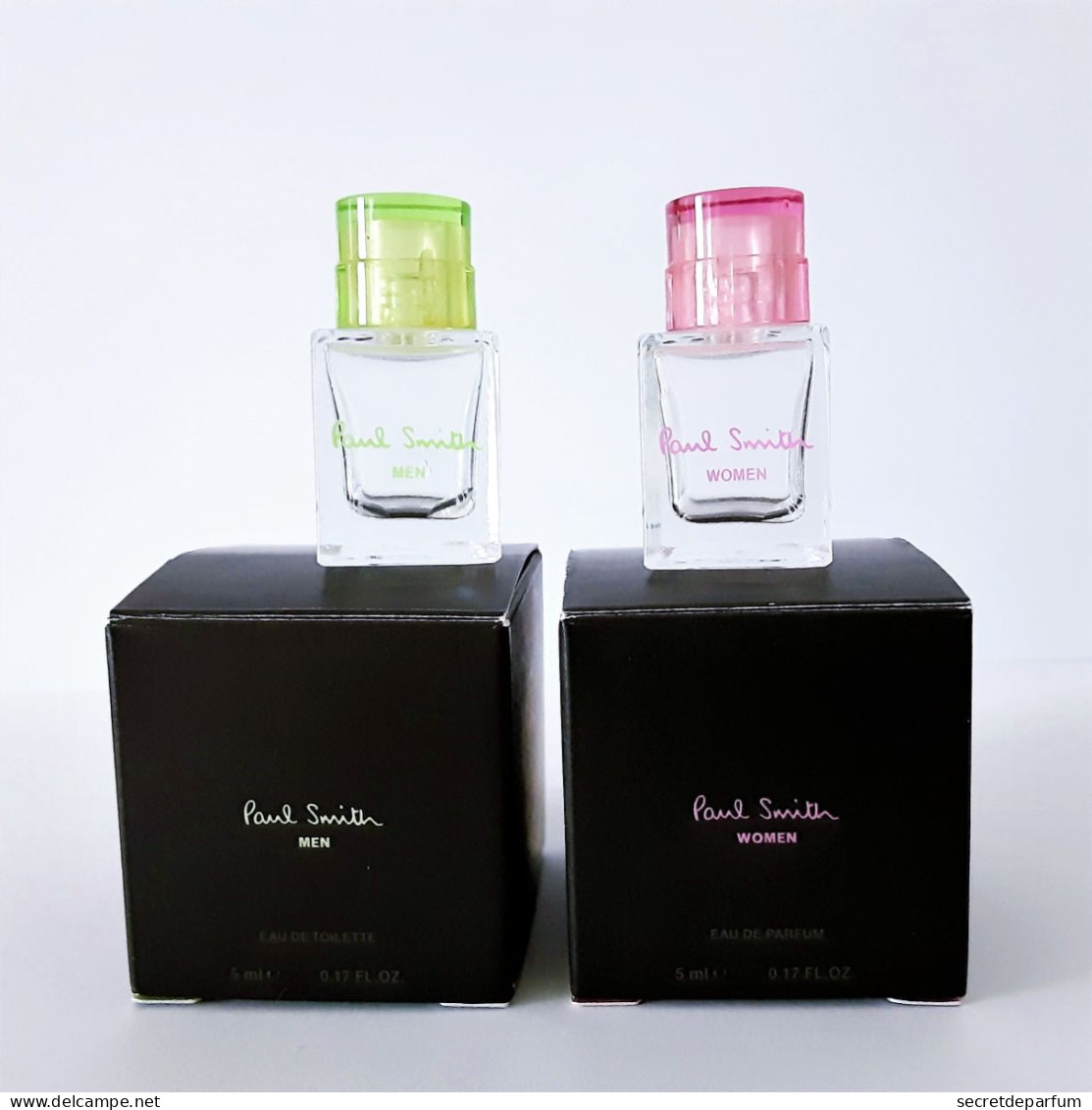 2 Miniatures De Parfum PAUL SMITH   MEN  WOMEN   EDT  EDP  5 Ml  VIDE  + Boite - Miniatures Men's Fragrances (in Box)