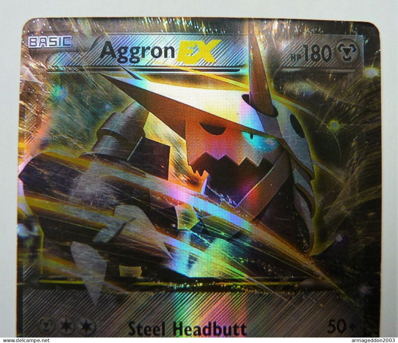 Carte Pokémon HOLO REVERSE Aggron EX ULTRA RARE 93/160 XY ANGLAISE 2015 - XY