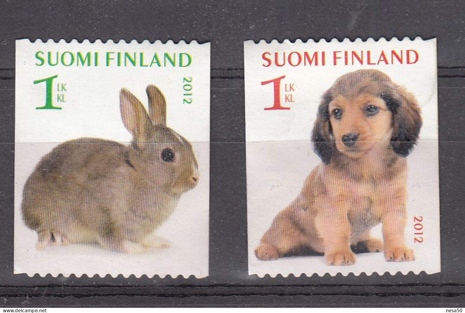 Finland 2008 Mi Nr 2196 + 2197 : Konijn + Hond, Rabbit + Dog - Gebraucht