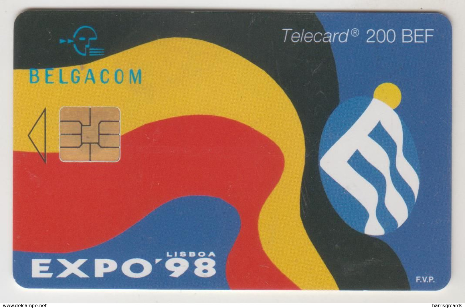 BELGIUM - Lisboa EXPO‘98, 200 BEF, Tirage 150.000, Used - Avec Puce