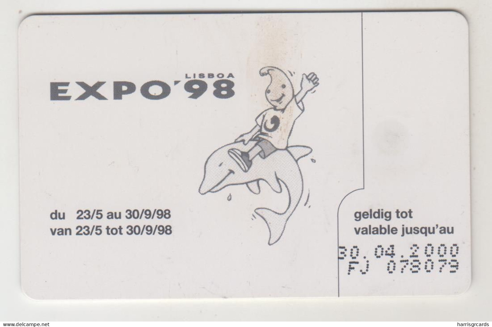 BELGIUM - Lisboa EXPO‘98, 200 BEF, Tirage 150.000, Used - Met Chip