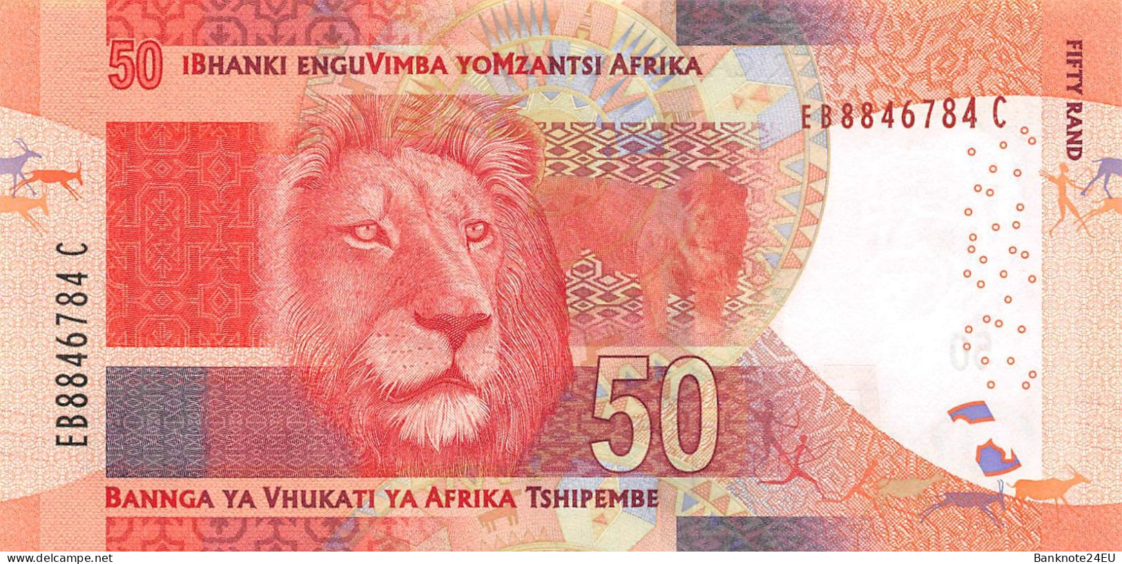 South Africa 50 Rand 2014 Unc, With Omron Rings - Sudafrica
