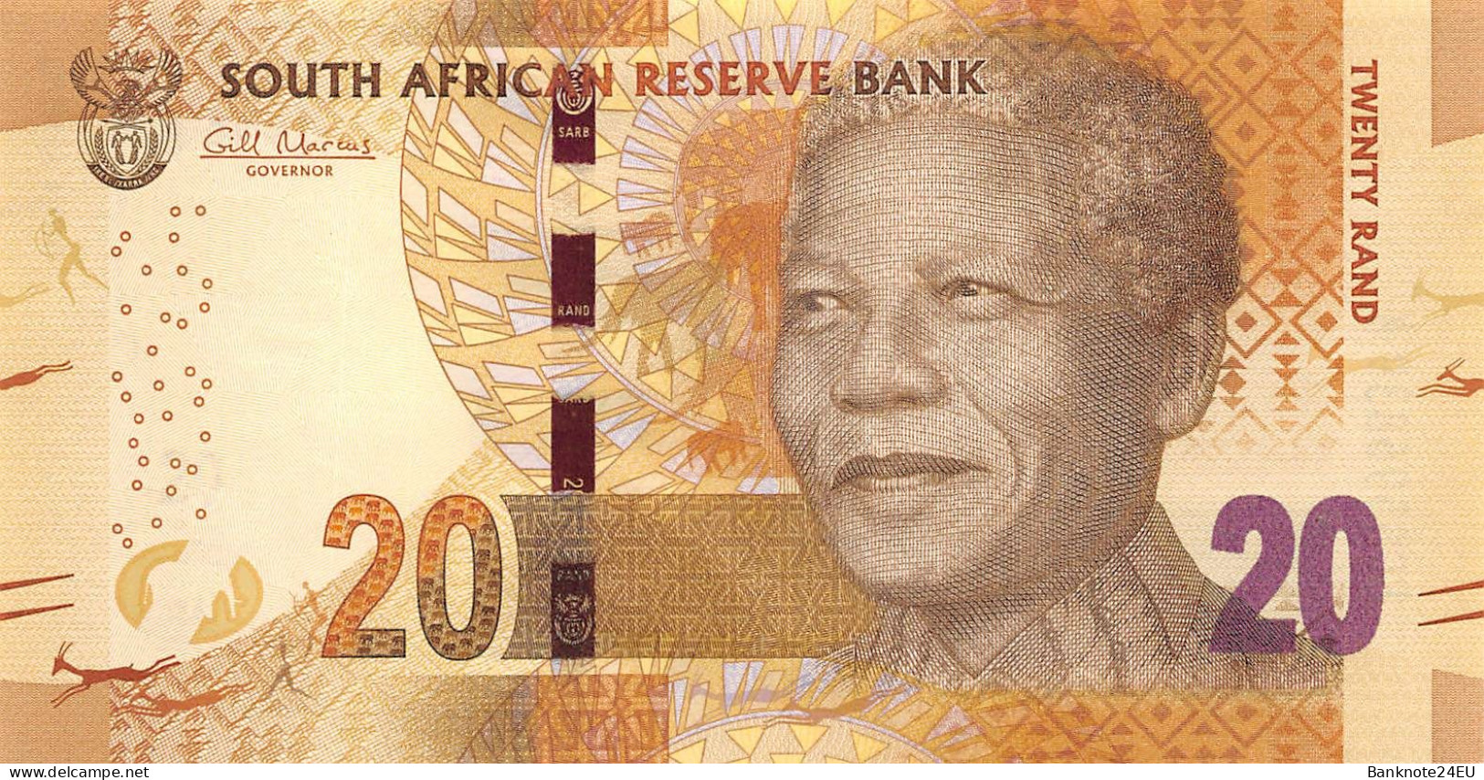 South Africa 20 Rand 2014 Unc, With Omron Rings - Südafrika