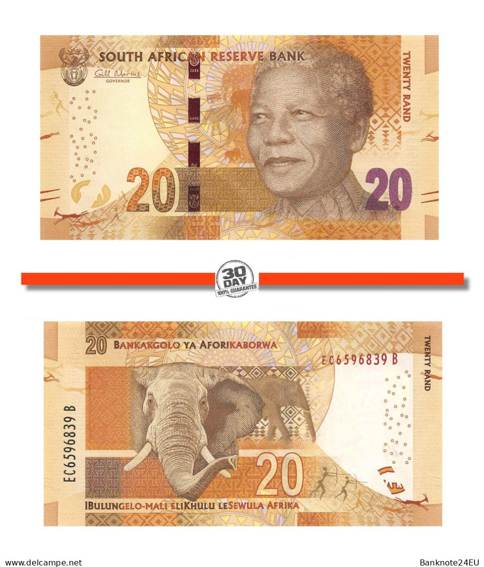 South Africa 20 Rand 2014 Unc, With Omron Rings - South Africa