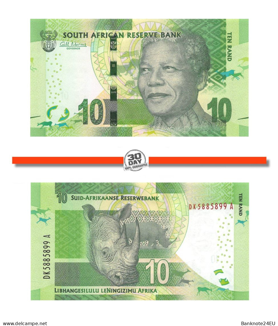 South Africa 10 Rand 2014 Unc, With Omron Rings - Afrique Du Sud