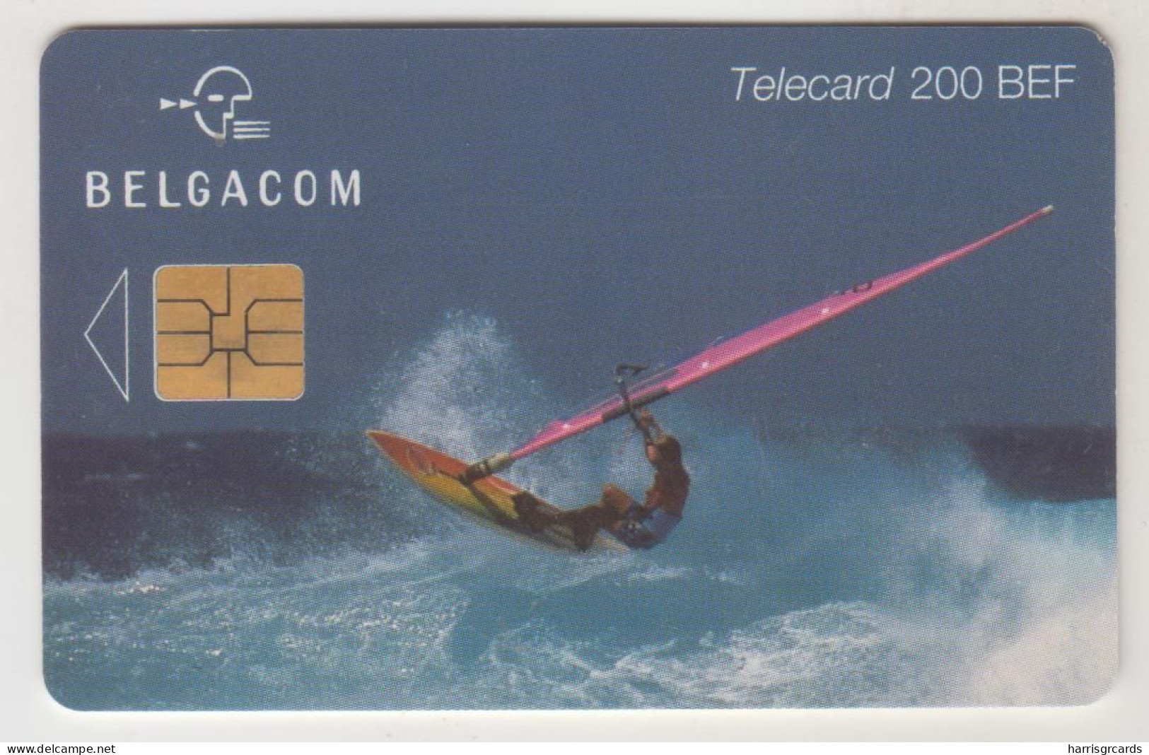BELGIUM - Surfer, 200 BEF, Tirage 150.000, Used - With Chip