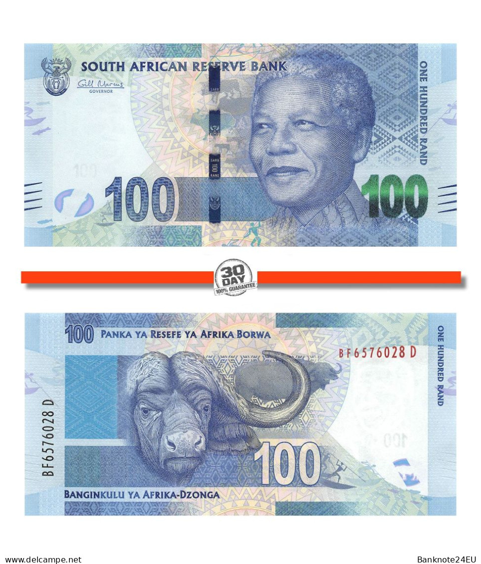 South Africa 100 Rand 2012 Unc, Without Omron Rings - Afrique Du Sud