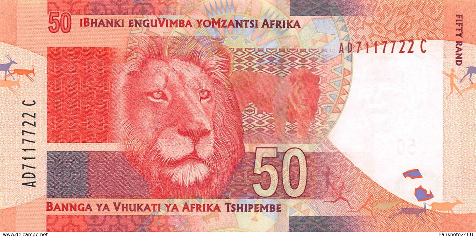 South Africa 50 Rand 2012 Unc, Without Omron Rings - Afrique Du Sud