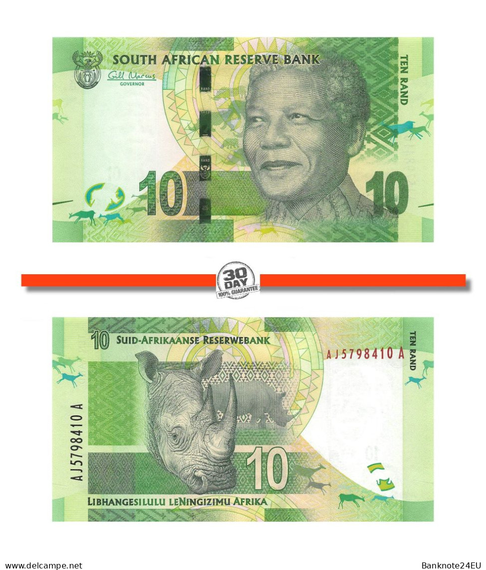 South Africa 10 Rand 2012 Unc, Without Omron Rings - South Africa