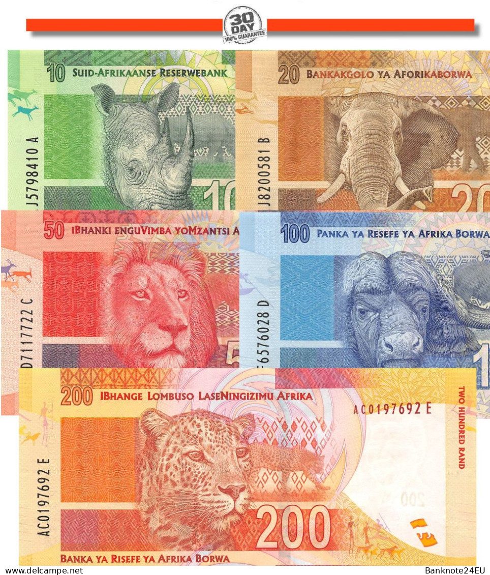 South Africa Set 2012 Nelson Mandela 10-200 Rand, Without Omron Rings - Afrique Du Sud