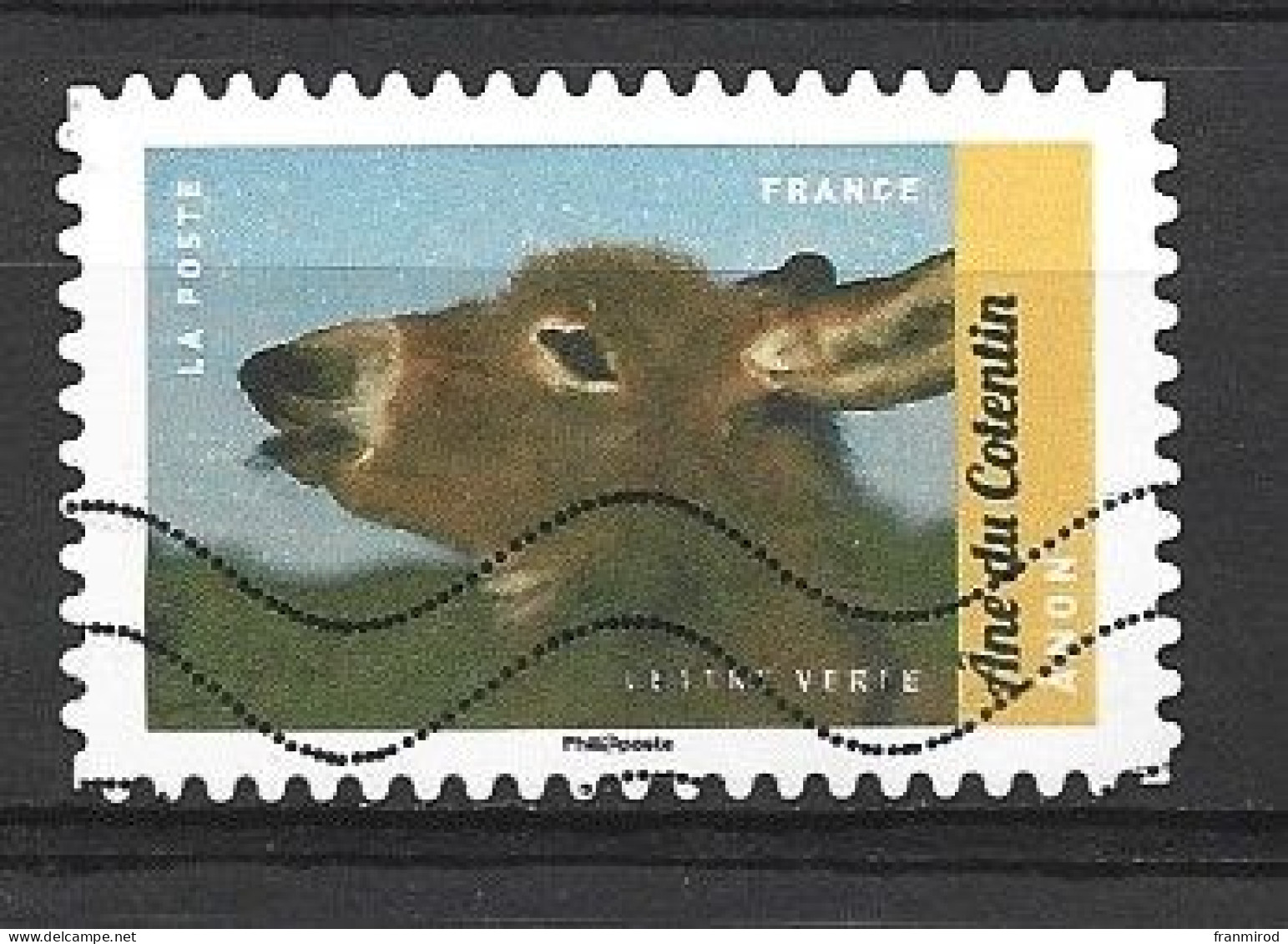 France 2017 Adh N 1393 (yv) Veau Vache Cochon Couvée, L Ane Du Cotentin Oblitéré - Donkeys