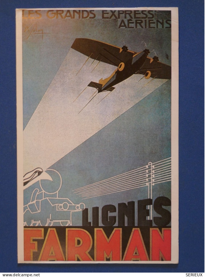 BS15  FRANCE BELLE  CARTE  GRANDS EXPRESS AERIENS 1935 FARMAN++ - 1927-1959 Briefe & Dokumente