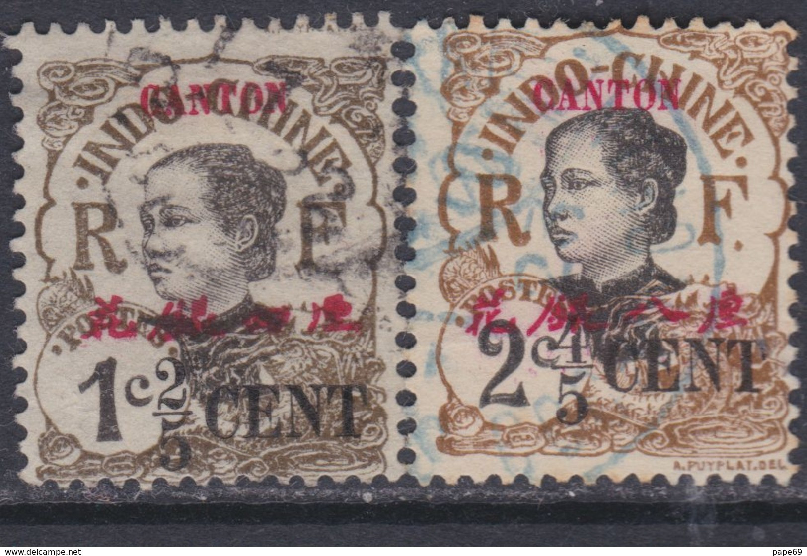 Canton N° 76 / 77 O  : Les 2 Valeurs Oblitérations  Légères, Sinon  TB - Used Stamps